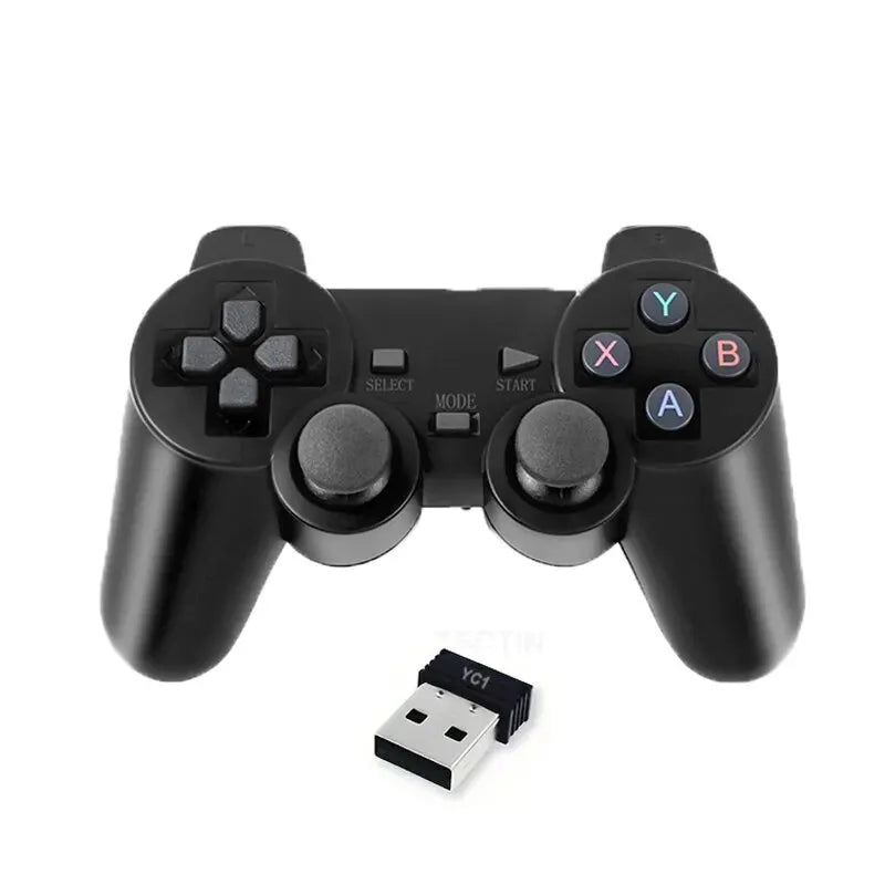 2-Pack 2.4G Wireless Gamepad Set - Plug & Play USB Joystick for PC/Android TV/Switch, Ergonomic Grip