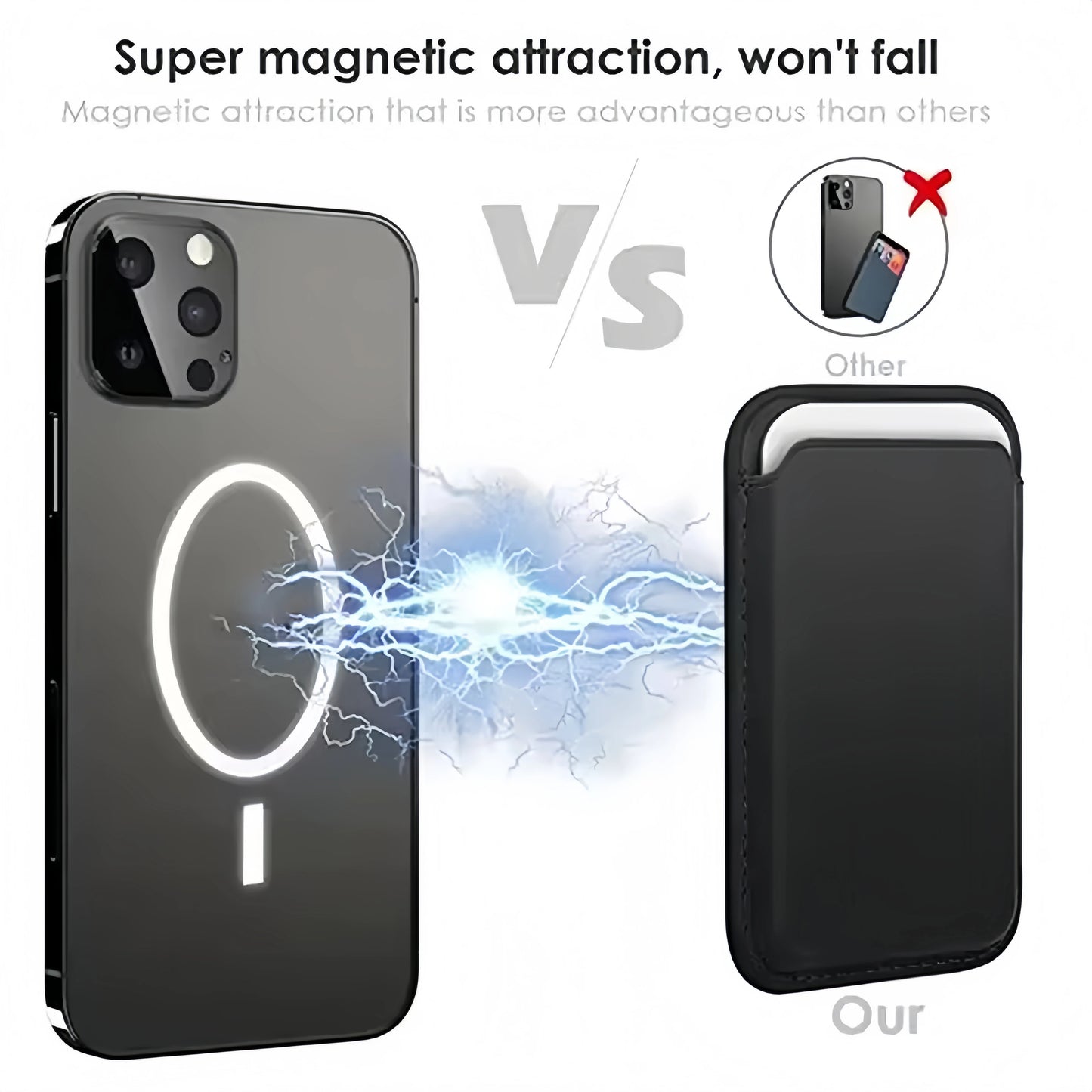 Leather Wallet Case Holder For iPhone 16 Pro Max Magsafe Magnetic Wallet Leather Compatible For iPhone 15 14 13 12 Accessories