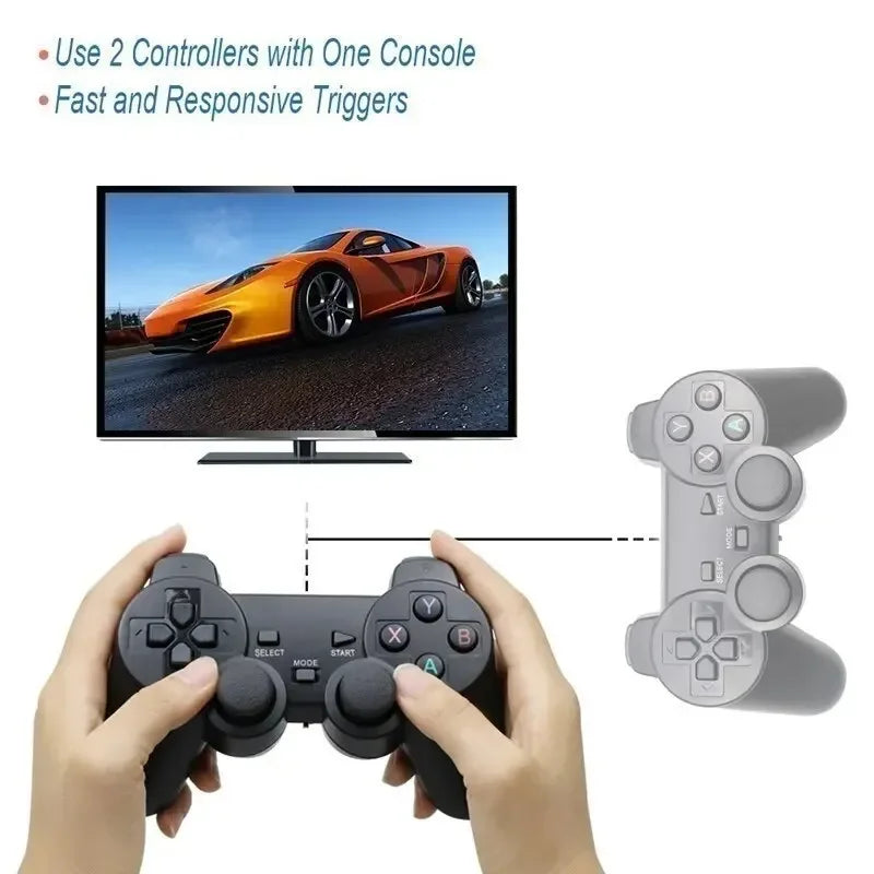 2-Pack 2.4G Wireless Gamepad Set - Plug & Play USB Joystick for PC/Android TV/Switch, Ergonomic Grip