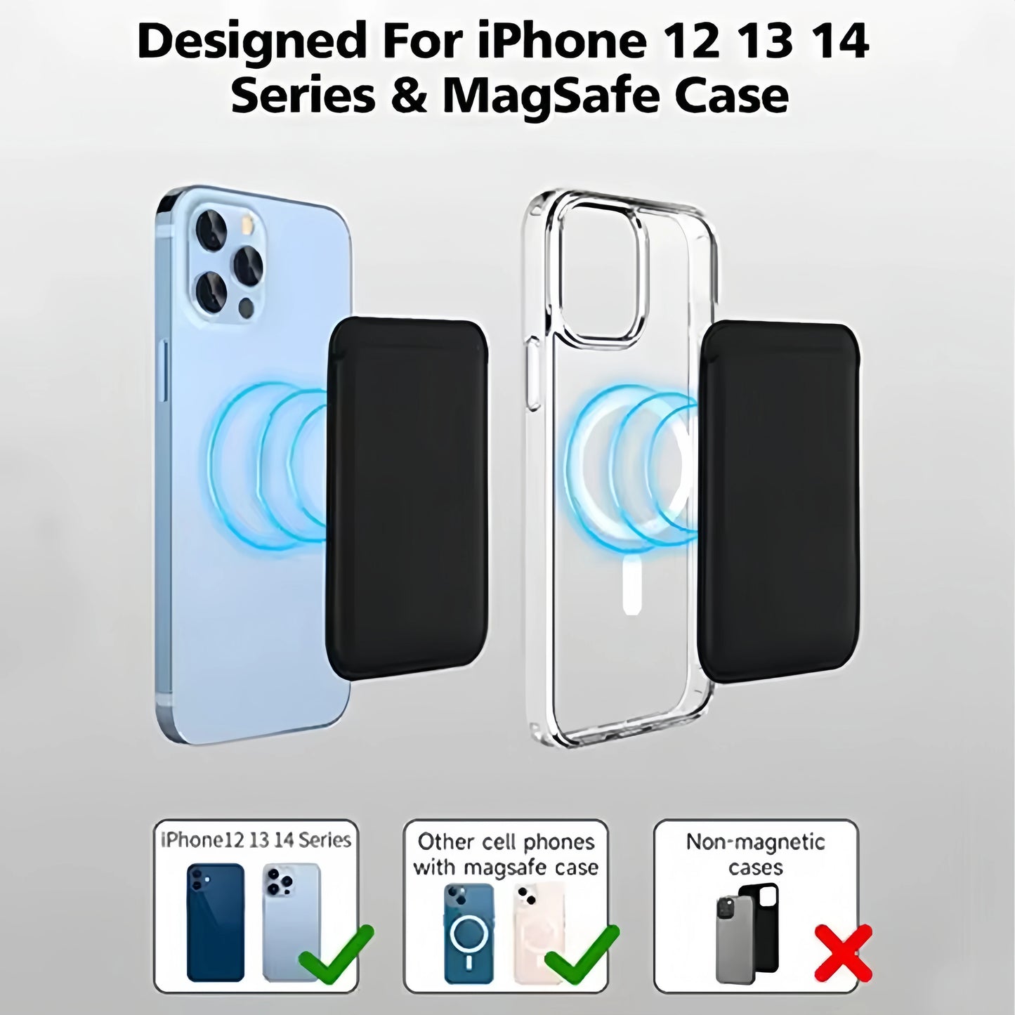 Leather Wallet Case Holder For iPhone 16 Pro Max Magsafe Magnetic Wallet Leather Compatible For iPhone 15 14 13 12  Accessories