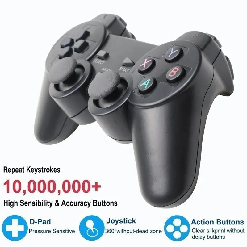 2-Pack 2.4G Wireless Gamepad Set - Plug & Play USB Joystick for PC/Android TV/Switch, Ergonomic Grip