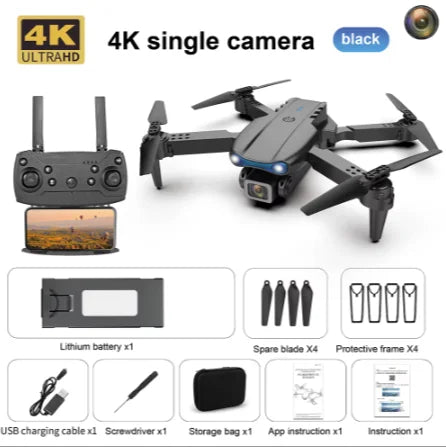 E99 Pro Drone With 4K Dual Camera Wifi Optical Flow And Obstacle Avoidance For Aerial Photography Quadcopter