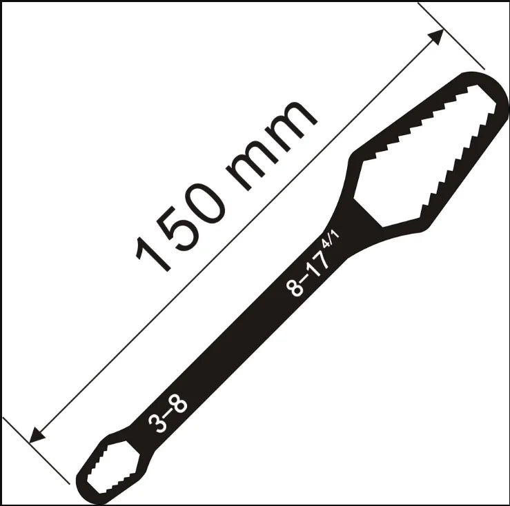 3-17mm Universal Torx Wrench Self-tightening Adjustable Glasses Wrench Board Double-head Torx Spanner Hand Tools for Factory