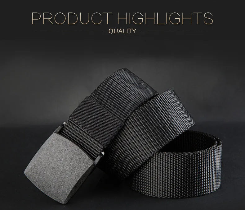 Military Automatic Buckle Nylon Belt Outdoor Hunting Multifunctional Tactical Canvas Belt High Quality Men Belt