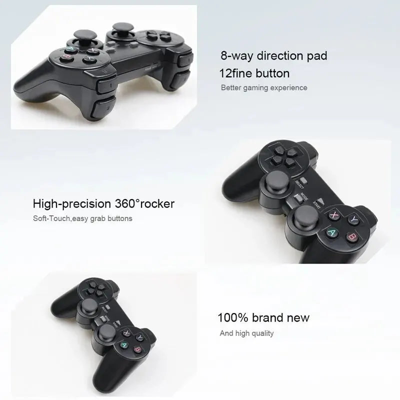 2-Pack 2.4G Wireless Gamepad Set - Plug & Play USB Joystick for PC/Android TV/Switch, Ergonomic Grip