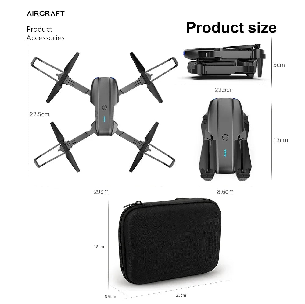 E99 Pro Drone With 4K Dual Camera Wifi Optical Flow And Obstacle Avoidance For Aerial Photography Quadcopter