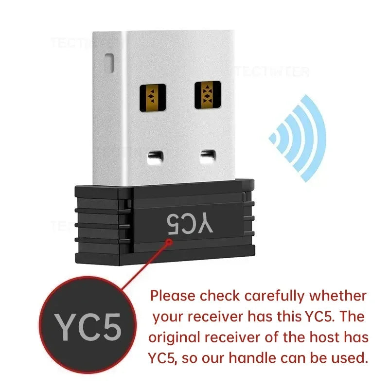 2-Pack 2.4G Wireless Gamepad Set - Plug & Play USB Joystick for PC/Android TV/Switch, Ergonomic Grip