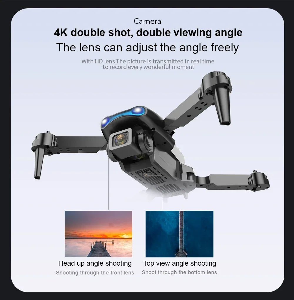 E99 Pro Drone With 4K Dual Camera Wifi Optical Flow And Obstacle Avoidance For Aerial Photography Quadcopter