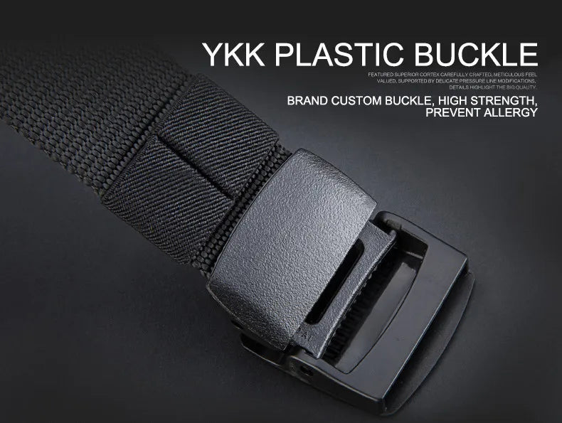 Military Automatic Buckle Nylon Belt Outdoor Hunting Multifunctional Tactical Canvas Belt High Quality Men Belt
